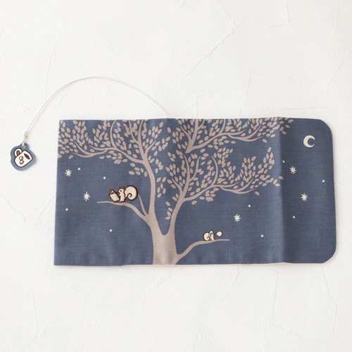 【販売終了】リスくん刺繍入 布製ブックカバー - Image 5