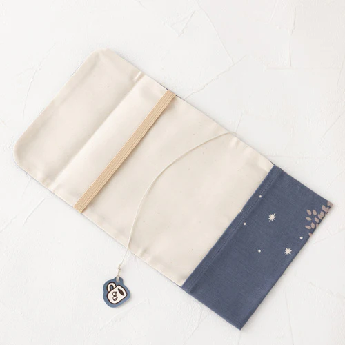 【販売終了】リスくん刺繍入 布製ブックカバー - Image 6