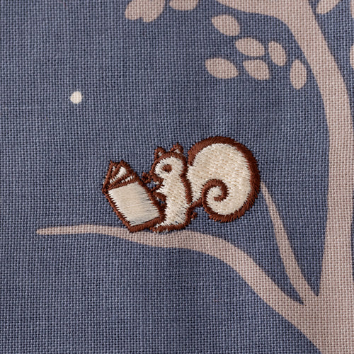 【販売終了】リスくん刺繍入 布製ブックカバー - Image 8